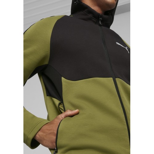 Puma Evostripe Full-Zip Men's Sweatshirt Black Green 678995 33