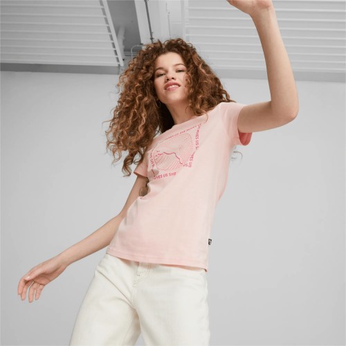 Puma Graphics She Move Women's Blouse Pink 674451 66