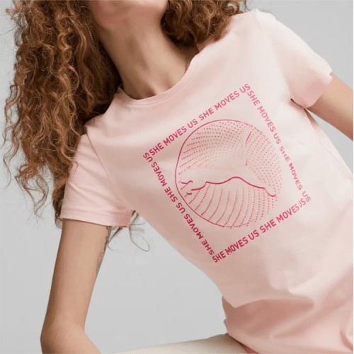 Puma Graphics She Move Women's Blouse Pink 674451 66