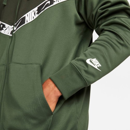 Мужская толстовка Nike NSW Repeat PK FZ, зелёная DM4672 335