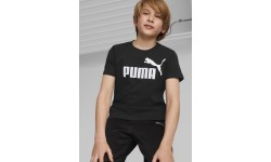 Футболка Puma Ess Logo Tee для подростков, чёрная, 586960 01