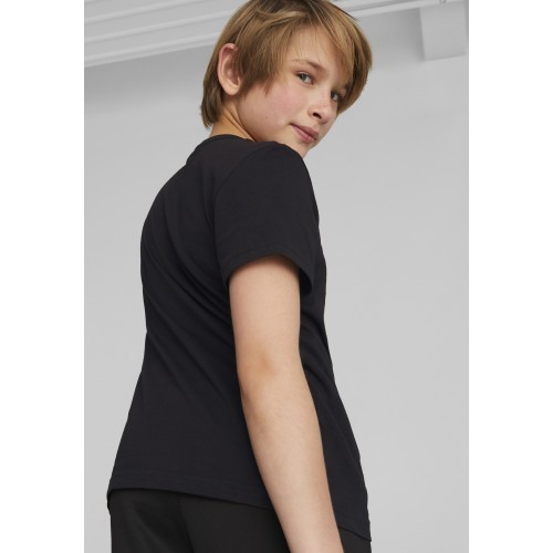 Футболка Puma Ess Logo Tee для подростков, чёрная, 586960 01