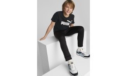 Футболка Puma Ess Logo Tee для подростков, чёрная, 586960 01