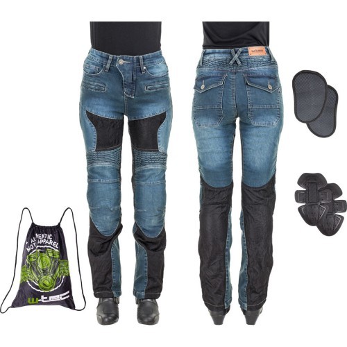 Women’s Moto Jeans W-TEC Bolftyna - Blue-Black