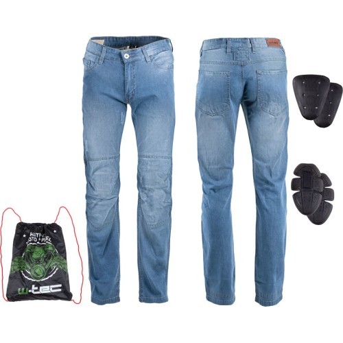 Мужские кевларовые мото джинсы W-TEC Shiquet - Blue