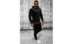 J.Style Veliūrinis Sportinis Kostiumas Vyrams Black 8C1171-3