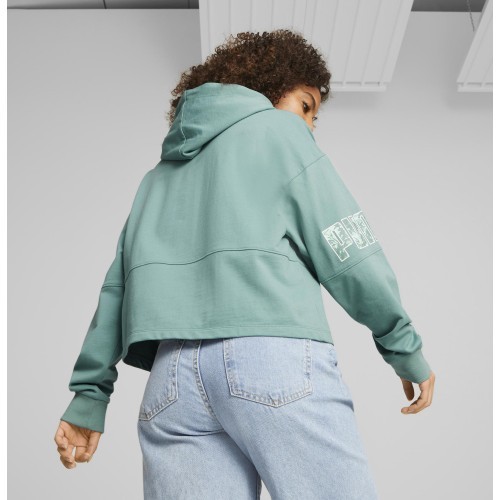 Puma Power Colorblock женский свитшот, зелёный 674068 84