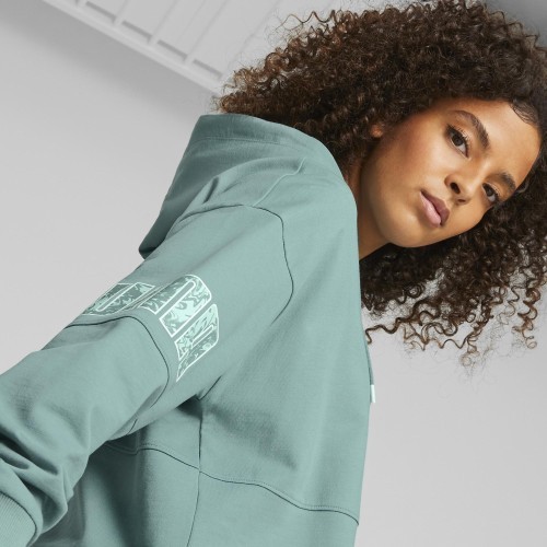 Puma Power Colorblock Women's Sweatshirt Green 674068 84