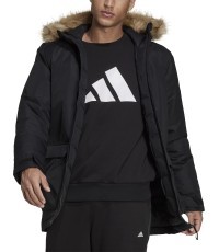 Adidas Men's Hooded Parka Jacket Black GT1699