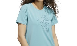 Женская футболка Adidas W Tech Bos Tee Blue GS8773