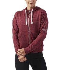 Толстовка Reebok El Marble Fullzip, красная