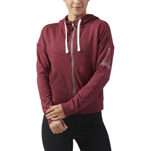 Толстовка Reebok El Marble Fullzip, красная
