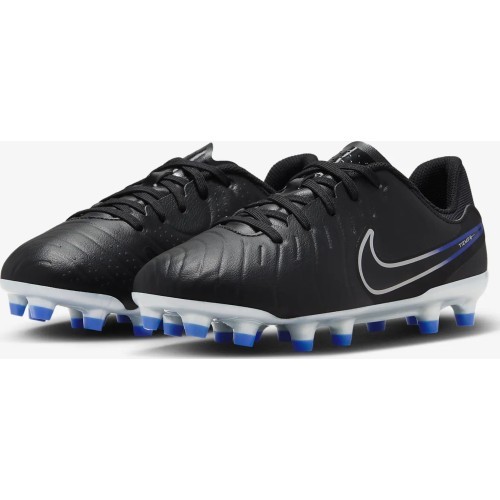 Nike Jr Legend 10 Academy FG/MG футбольные бутсы для подростков, сине-чёрно-серые DV4348 040