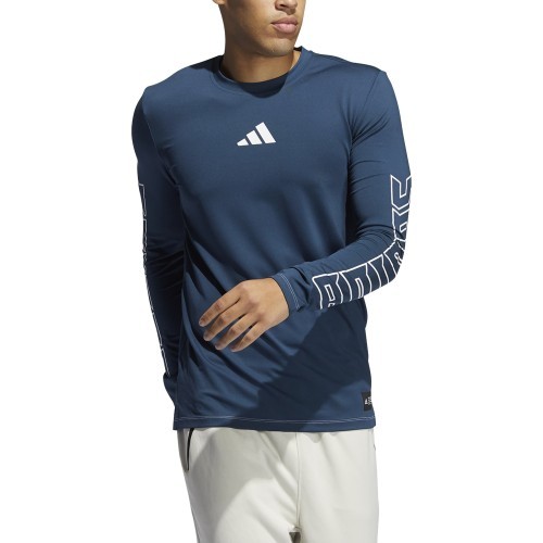 Мужская футболка Adidas FB Hype LS Tee Blue
