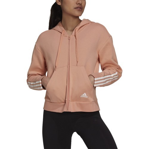 Adidas Women's Sweatshirt W Dk Fz Hoodie Peach H07804