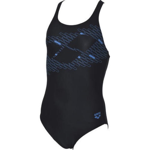 One-Piece Swimsuit For Girls Arena G Candies Jr, Black-Turquoise - 580