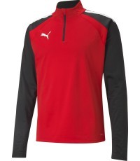 Мужская толстовка Puma TeamLiga 1/4 Zip Top Red Black 657236 01