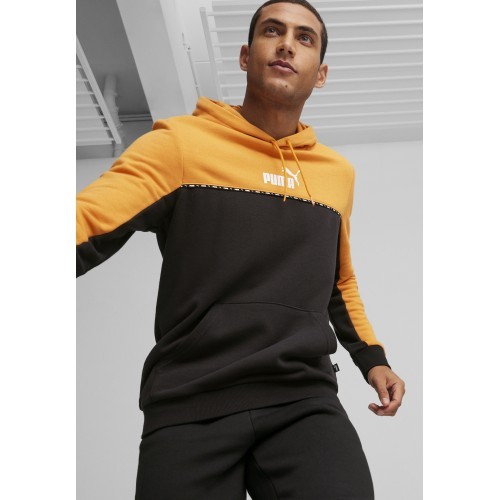 Puma Ess Block X Tape Men's Sweatshirt Black Yellow 675173 91