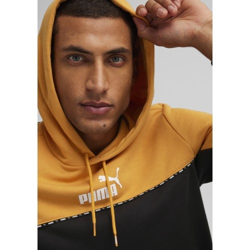 Мужской свитшот Puma Ess Block X Tape, чёрный/жёлтый 675173 91