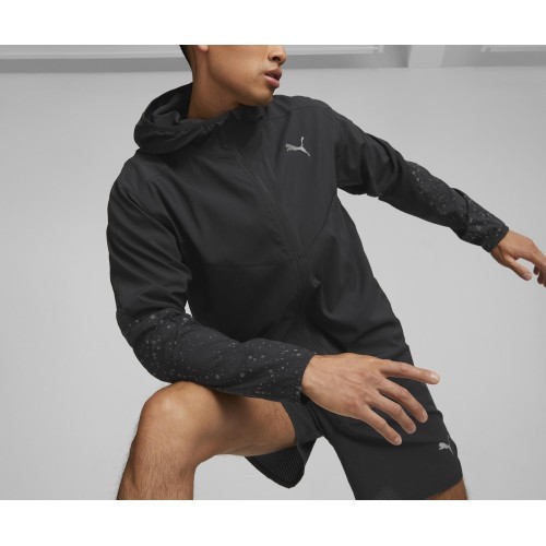 Мужская толстовка Puma Run Reflective AOP Woven Black 522409 01