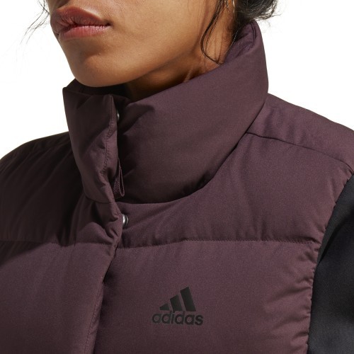 Женский пуховый жилет Adidas W Helionic Vest, бордовый HE1456
