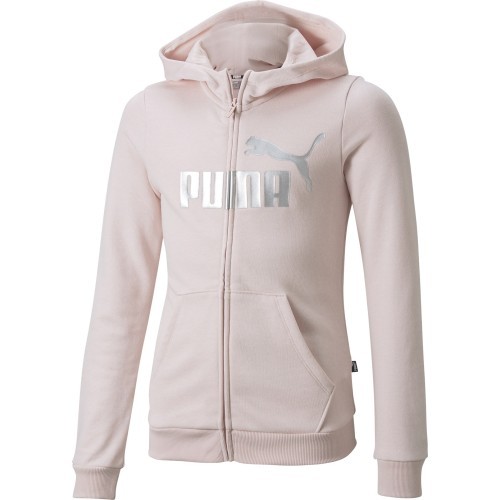 Puma Ess+ Logo Full-Zip Hoodie for Teens, Pink 846959 16