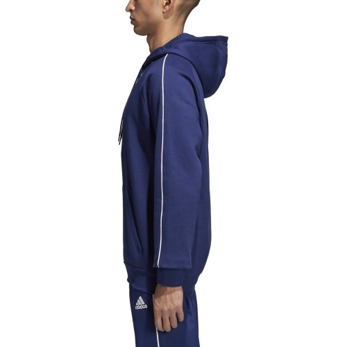 Толстовка с капюшоном Adidas Core 18, тёмно-синяя, CV3332