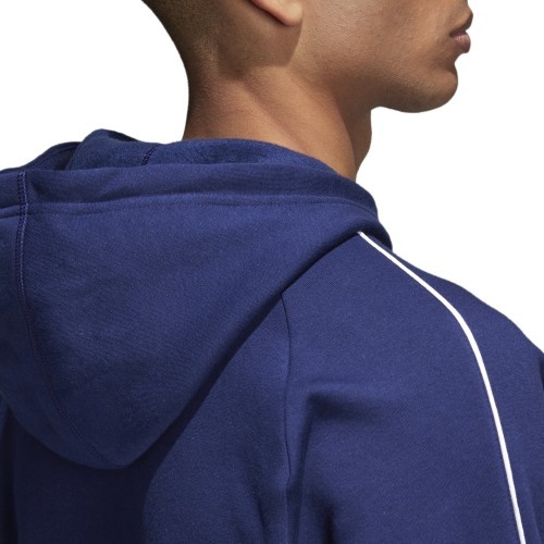 Толстовка с капюшоном Adidas Core 18, тёмно-синяя, CV3332