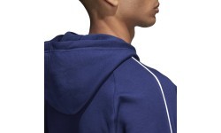 Толстовка с капюшоном Adidas Core 18, тёмно-синяя, CV3332