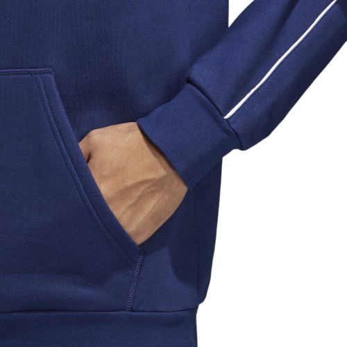 Толстовка с капюшоном Adidas Core 18, тёмно-синяя, CV3332