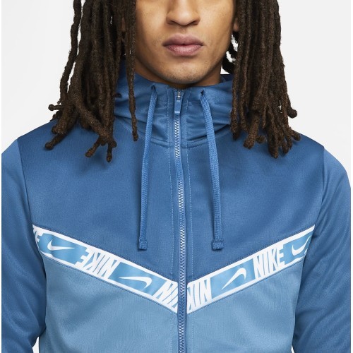 Nike Sportswear Repeat Men's Full-Zip Hoodie Blue DM4672 407