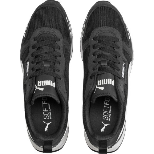 Мужские кроссовки Puma R78 Black White 373117 01