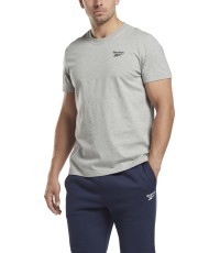 Reebok Men's T-Shirt Ri Left Chest Logo Grey HS7114