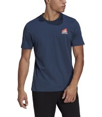 Мужская футболка Adidas M Embrd Lg T, синяя