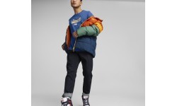 Puma Power Hooded Down Puff Men's Jacket Orange Green Blue 849335 64