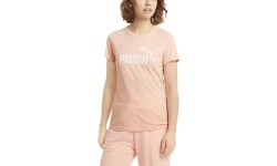 Puma Palaidinė Moterims Ess Logo Tee Peach