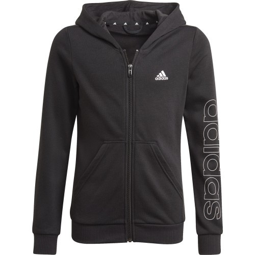 Толстовка с капюшоном для девочек Adidas G Lin FZ черная GN4050