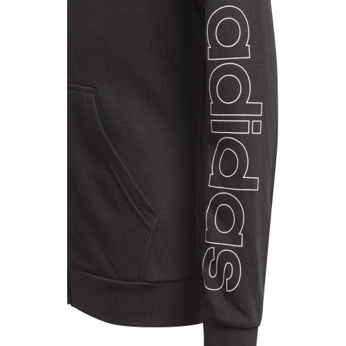 Толстовка с капюшоном для девочек Adidas G Lin FZ черная GN4050