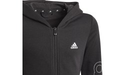 Толстовка с капюшоном для девочек Adidas G Lin FZ черная GN4050