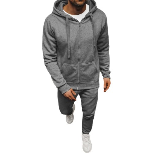 Мужской флисовый спортивный костюм J.Style Grey 68C10386-5