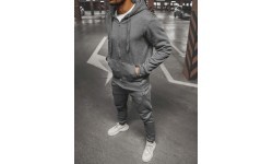 J.Style Men's Fleece Sports Suit Grey 68C10386-5