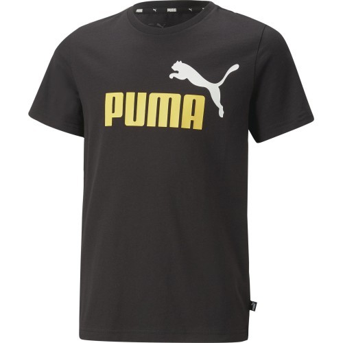 Puma Ess+ 2 Col Logo Tee подростковая футболка Black 586985 91
