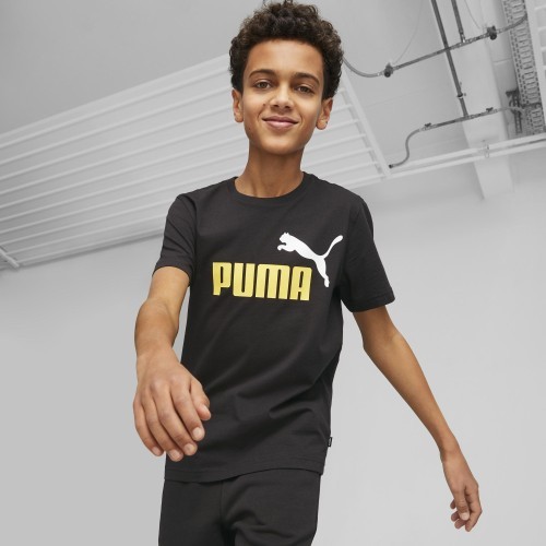 Puma Marškinėliai Paaugliams Ess+ 2 Col Logo Tee Black 586985 91