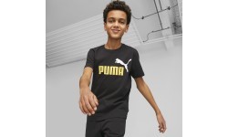 Puma Ess+ 2 Col Logo Tee подростковая футболка Black 586985 91