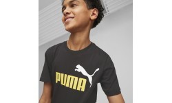 Puma Marškinėliai Paaugliams Ess+ 2 Col Logo Tee Black 586985 91