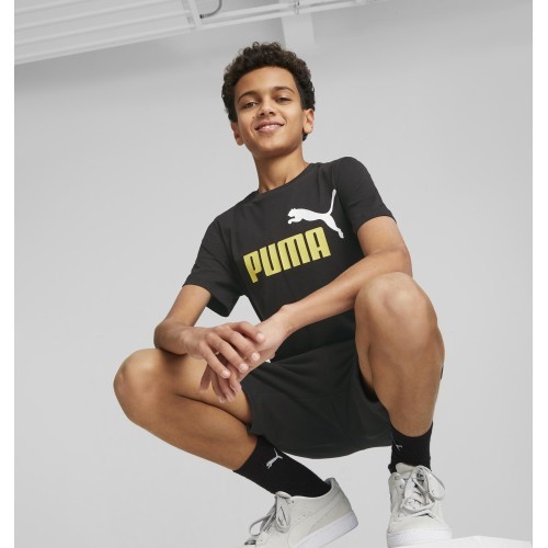 Puma Ess+ 2 Col Logo Tee Junior T-shirt Black 586985 91