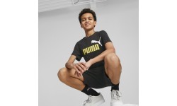 Puma Ess+ 2 Col Logo Tee подростковая футболка Black 586985 91