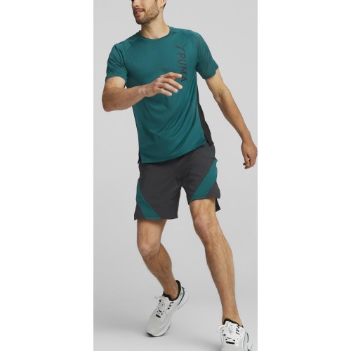Puma Men's Shorts Train Fit Woven 7'' Short Black Green 522132 56