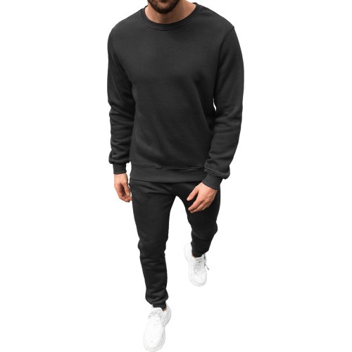 J.Style Men's Fleece Tracksuit Black 68C10380-3