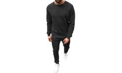 J.Style Men's Fleece Tracksuit Black 68C10380-3